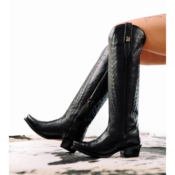 Leather Tall Rock’em Cowboy Boots - Picture 3 of 5